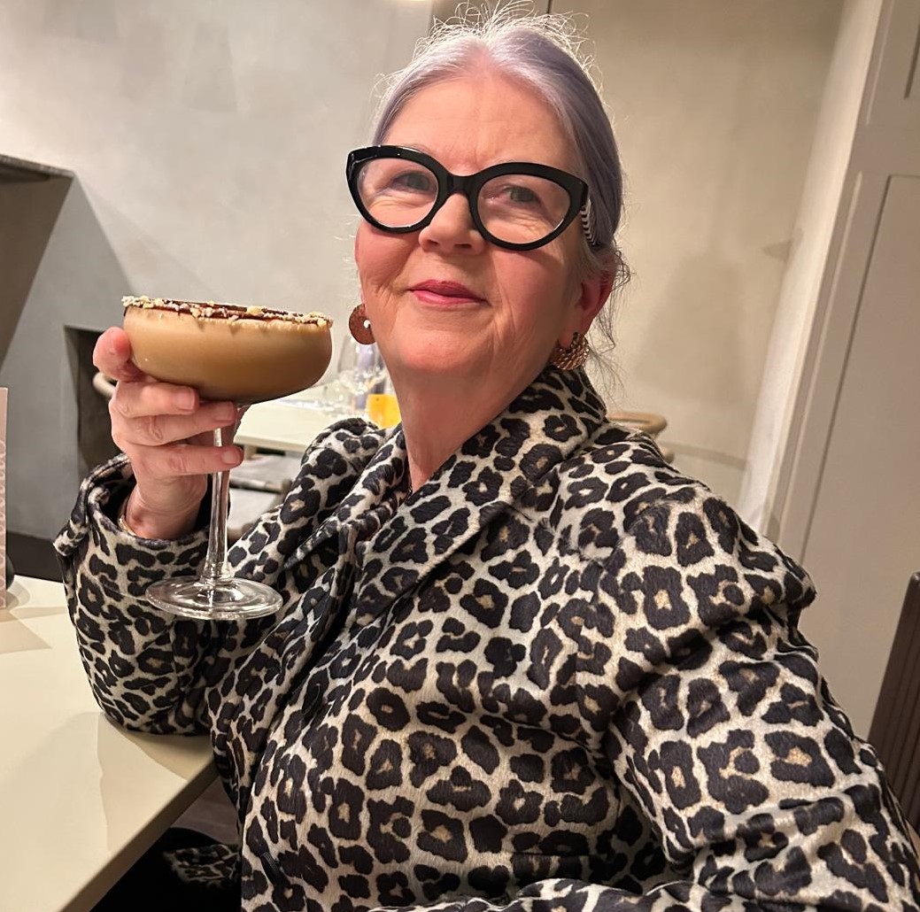 Lorraine McReight with a cocktail